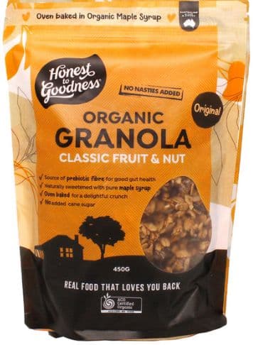 Honest to Goodness Granola Organic - Classic Fruit & Nut 450g