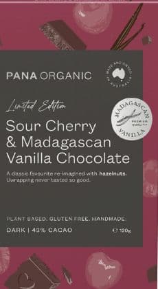 Pana Chocolate Block Limited Edition - Sour Cherry & Madagascan Vanilla 120g