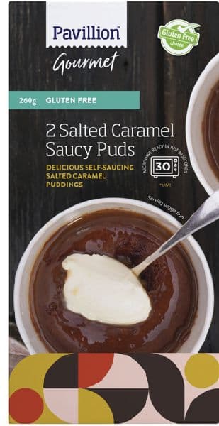 Pavillion GF Desserts Salted Caramel Saucy Puds Twin Pack