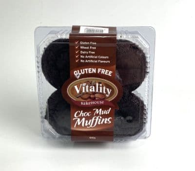 Vitality GF Muffins - Choc Mud (4 pack) ^^
