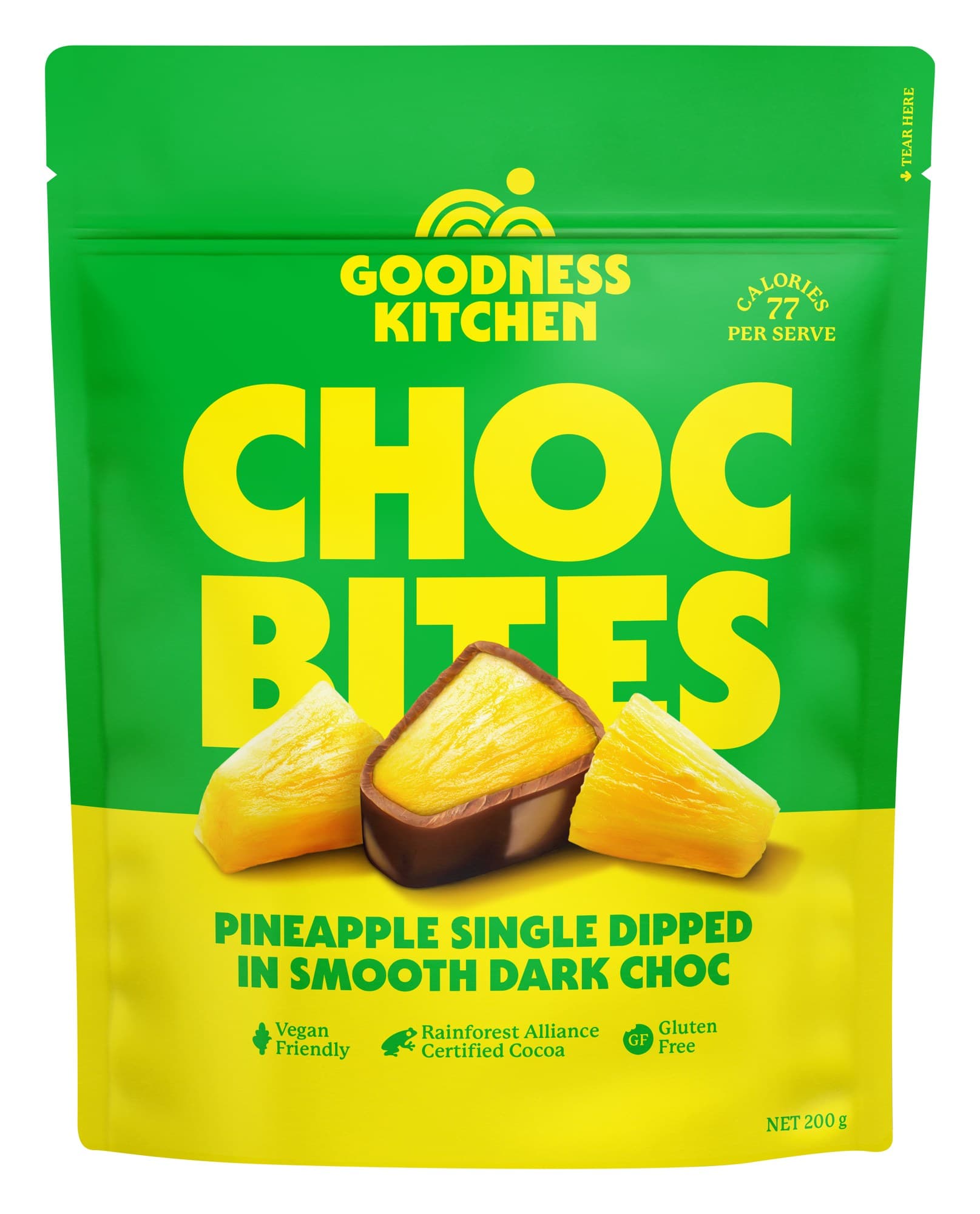 Goodness Kitchen Frozen Choc Bites Pineapple