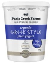 Paris Creek Yoghurt White - Organic Greek Natural [389B] 1kg