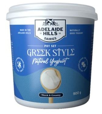 Adelaide Hills Dairies Yoghurt - Greek Style Natural 900g *coming soon*