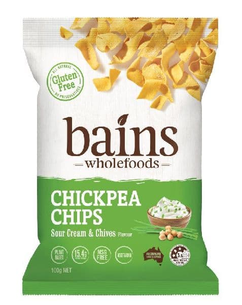 Bains Chickpea Chips - Sour Cream & Chives