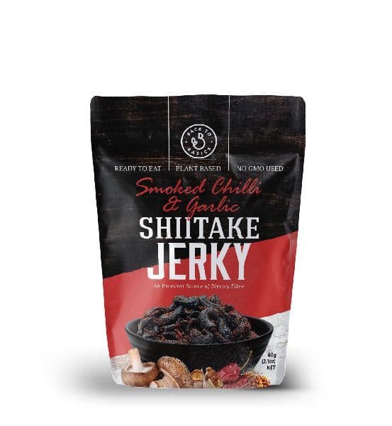 DJ&A (Back to Basics) Shiitake Jerky - Smoked Chilli & Garlic