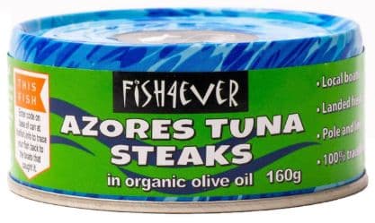 Fish 4 Ever - Skipjack Tuna Steaks in Org Olive oil 160g *coming soon*
