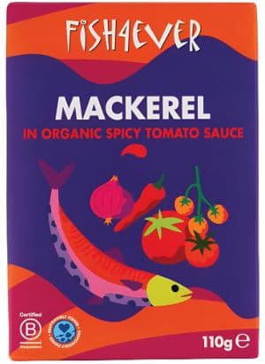 Fish 4 Ever - Mackerel in Org Spicy Tomato sauce 110g *coming soon*