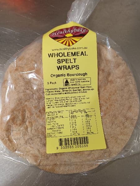 Healthybake Wraps - Wholemeal Spelt