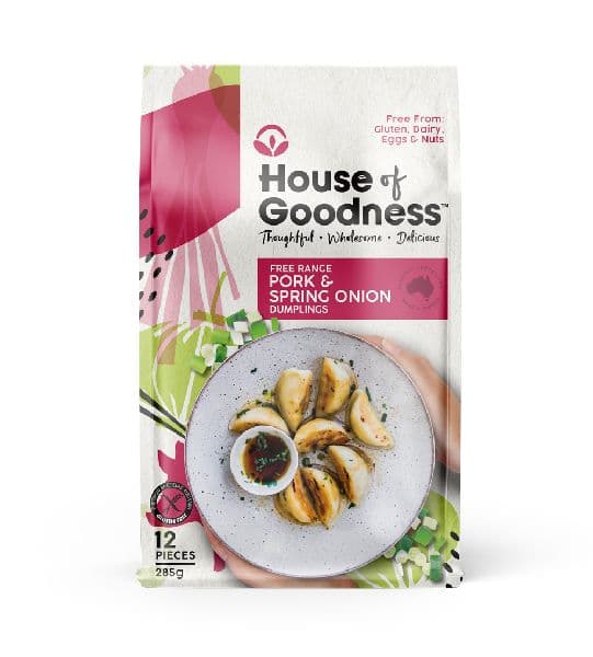 House of Goodness DUMPLINGS - Pork & Spring Onion (12pcs)