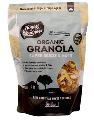 Honest to Goodness Granola Organic - Super Seeds & Nuts 450g