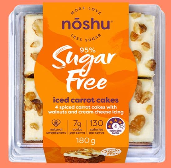Noshu Ready to Eat Iced Carrot Cakes