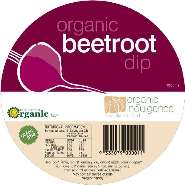 Organic Indulgence Dip - Beetroot