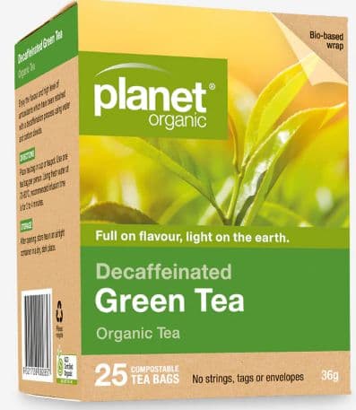 Planet Organic Tea BAGS - Decaffeinated Green