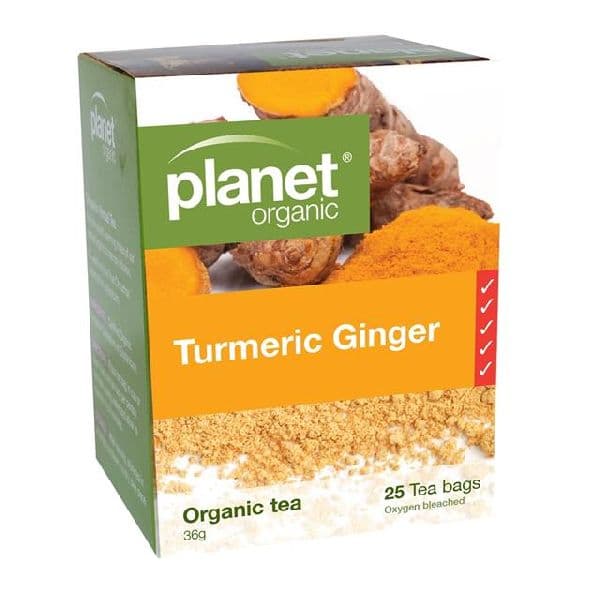 Planet Organic Tea BAGS - Turmeric Ginger