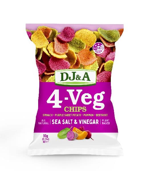DJ&A 4-Veggie Chips - Salt & Vinegar 90g ^