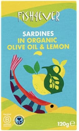 Fish 4 Ever - Sardines in Org Olive Oil & Lemon 120g