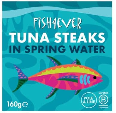 Fish 4 Ever - Skipjack Tuna Steaks in Spring Water 160g