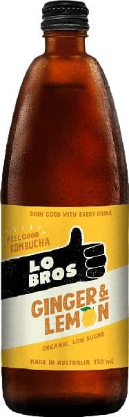 Lo Bros 750ml Kombucha Ginger & Lemon
