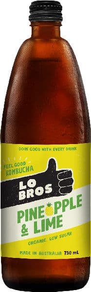 Lo Bros 750ml Kombucha Pineapple & Lime