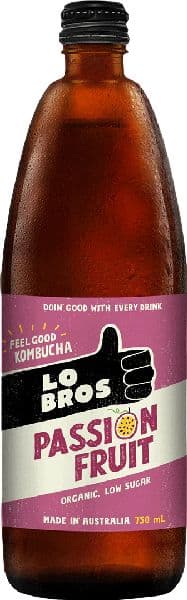 Lo Bros 750ml Kombucha Passionfruit