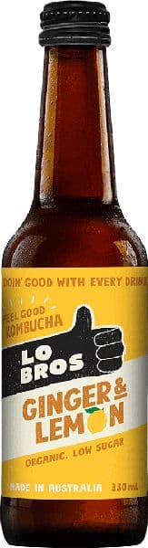 Lo Bros 330ml Kombucha Ginger & Lemon