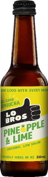 Lo Bros 330ml Kombucha Pineapple & Lime