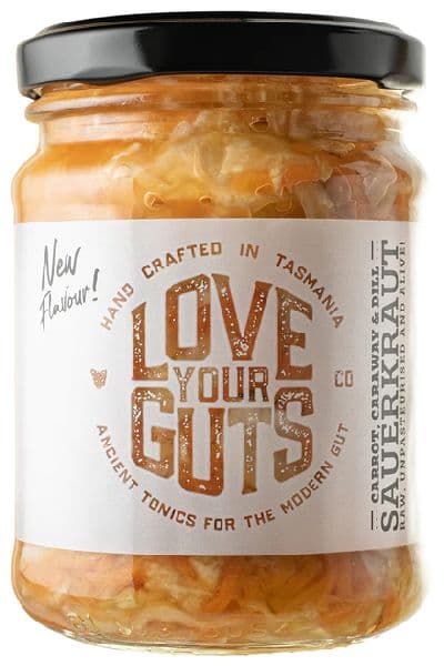 Love Your Guts Sauerkraut 250g - Carrot, Caraway and Dill