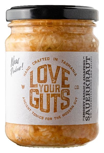 Love Your Guts Sauerkraut 250g - Smokey Garlic & Jalapeno