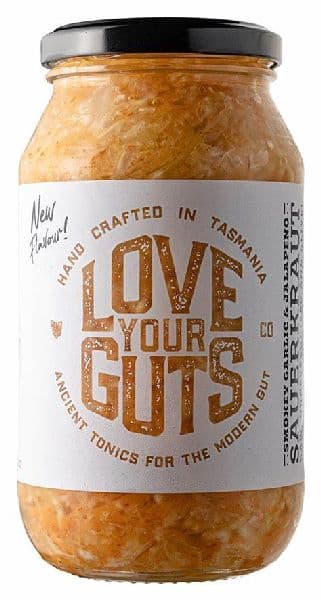 Love Your Guts Sauerkraut 500g - Smokey Garlic & Jalapeno