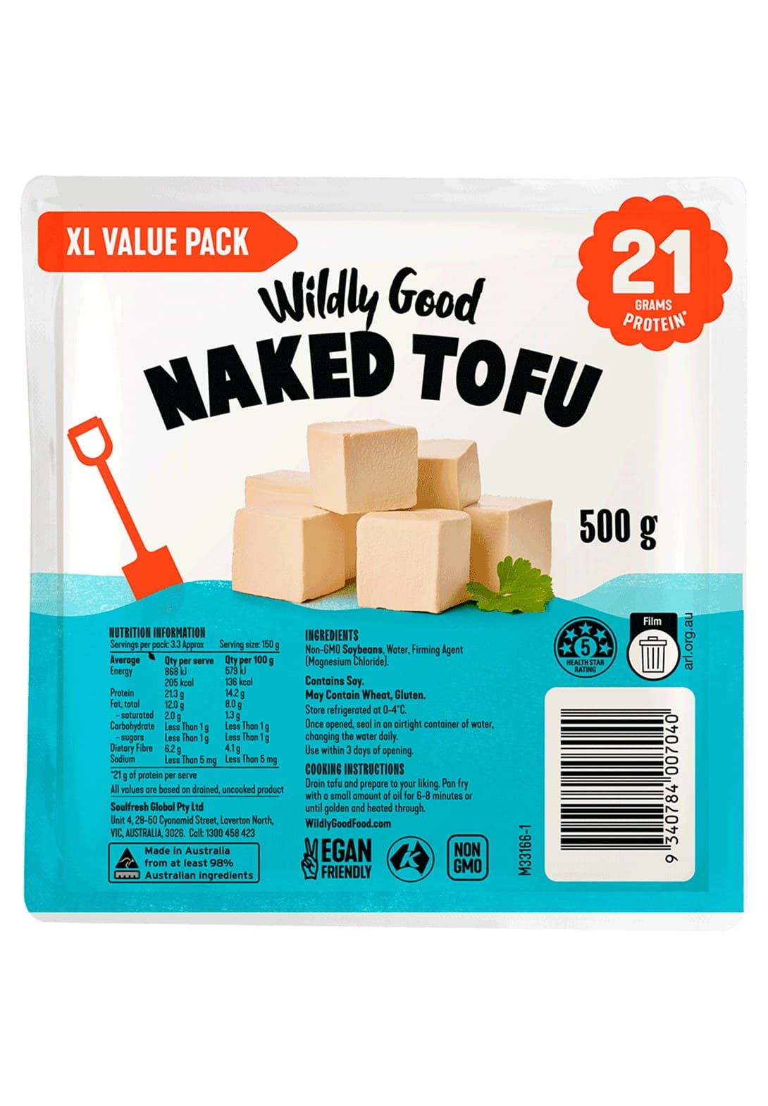 Wildly Good Naked Tofu Large 500g